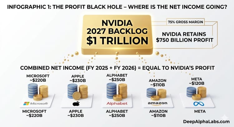 Can the world afford Nvidia? $1 Trillion（1000 Billion） in orders requires two years of Big Tech profits and the power of 125 million U.S. homes.
