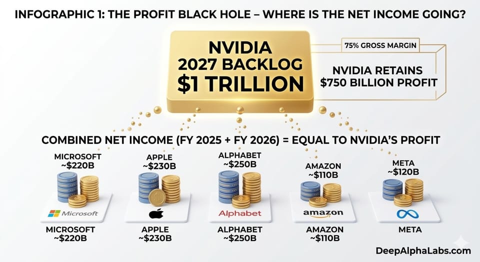Can the world afford Nvidia? $1 Trillion（1000 Billion） in orders requires two years of Big Tech profits and the power of 125 million U.S. homes.